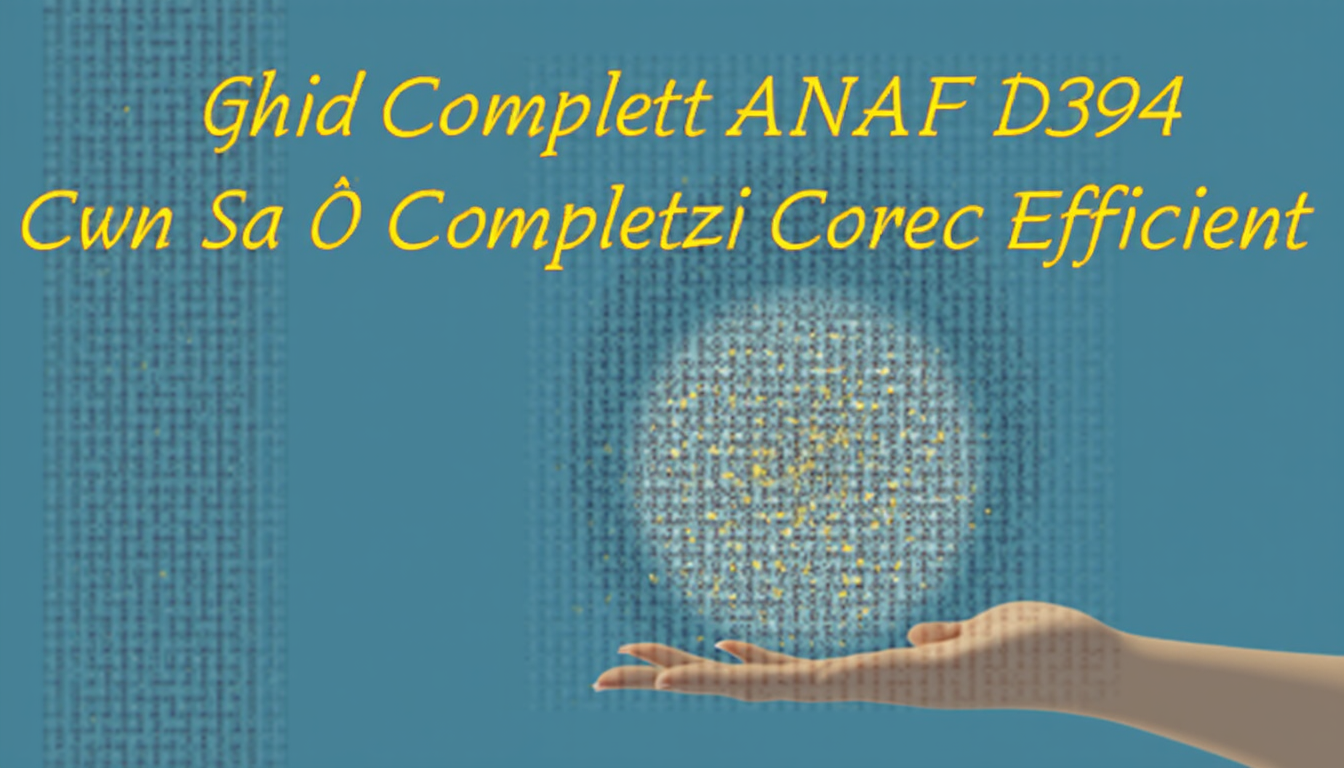 Ghid complet pentru declarația ANAF D394, cu sfaturi practice pentru o depunere corectă.